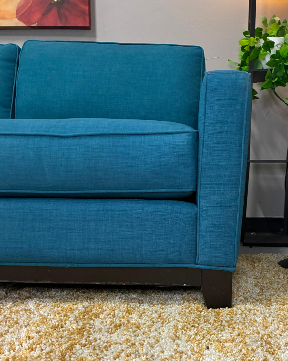 šµ Jonathan Louis Teal Sectional Sofa with Chaise