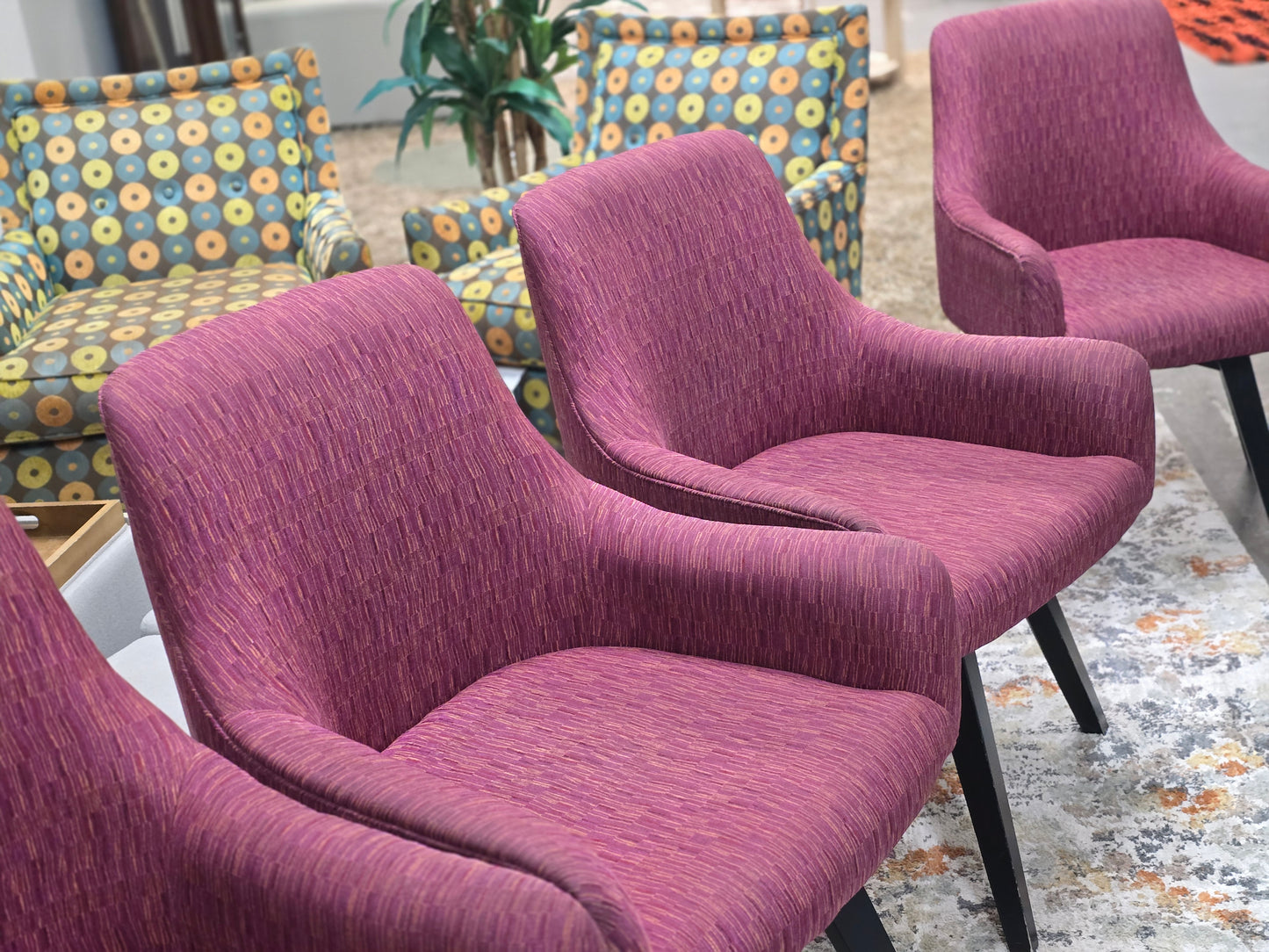 Plum-Burgundy Swivel Accent Chairs – Set of 4
Same Day Free Delivery