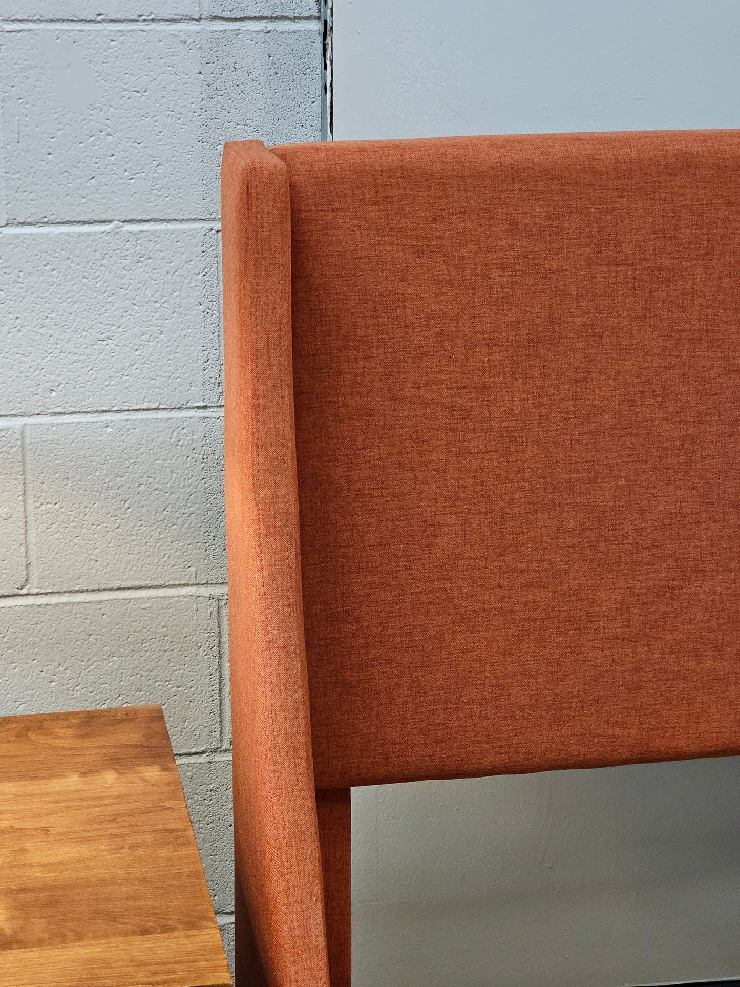 Modern Upholstered Bed – Burnt Orange