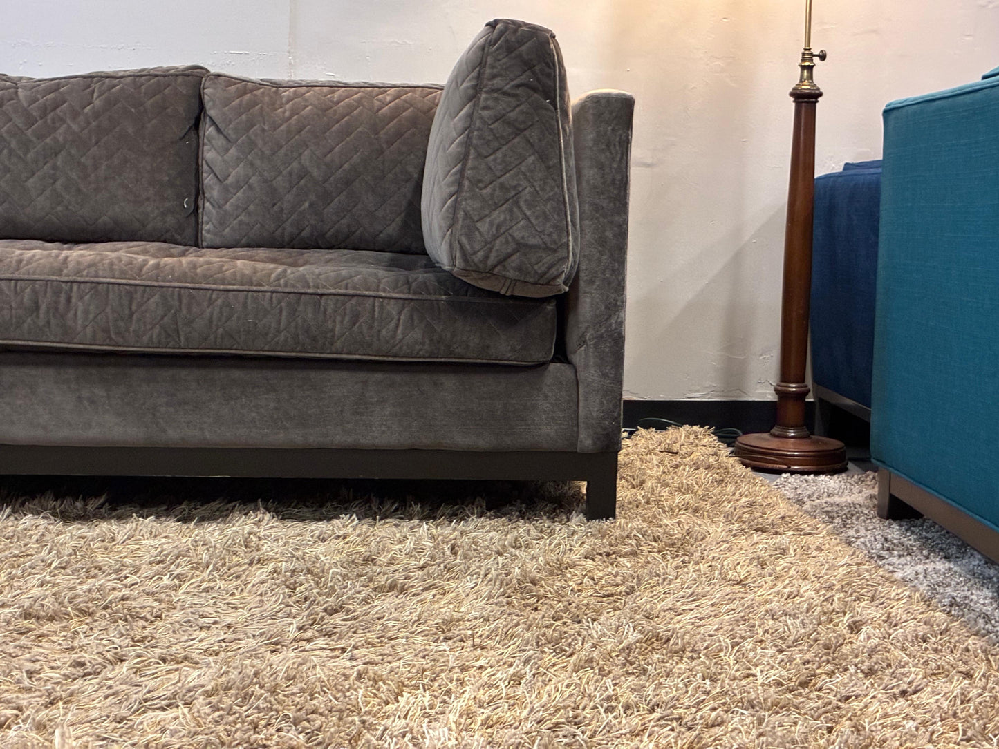 “Mid-Century Modern Velvet Sectional- US MADE