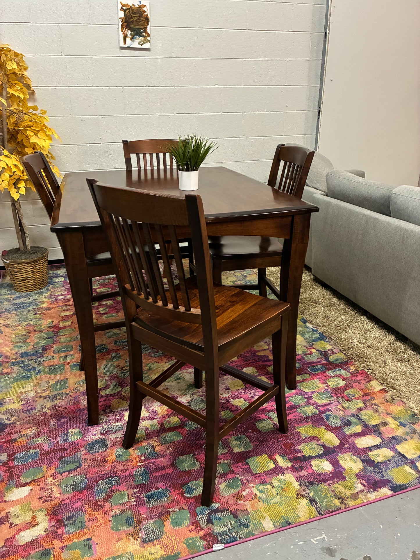 Oakwood Industries Solid Wood Dining Set – Table + 4 Chairs (Made in USA)