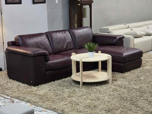 Natuzzi Leather Sectional – Genuine Italian Quality