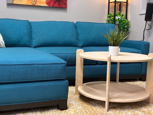 🔵 Jonathan Louis Teal Sectional Sofa with Chaise