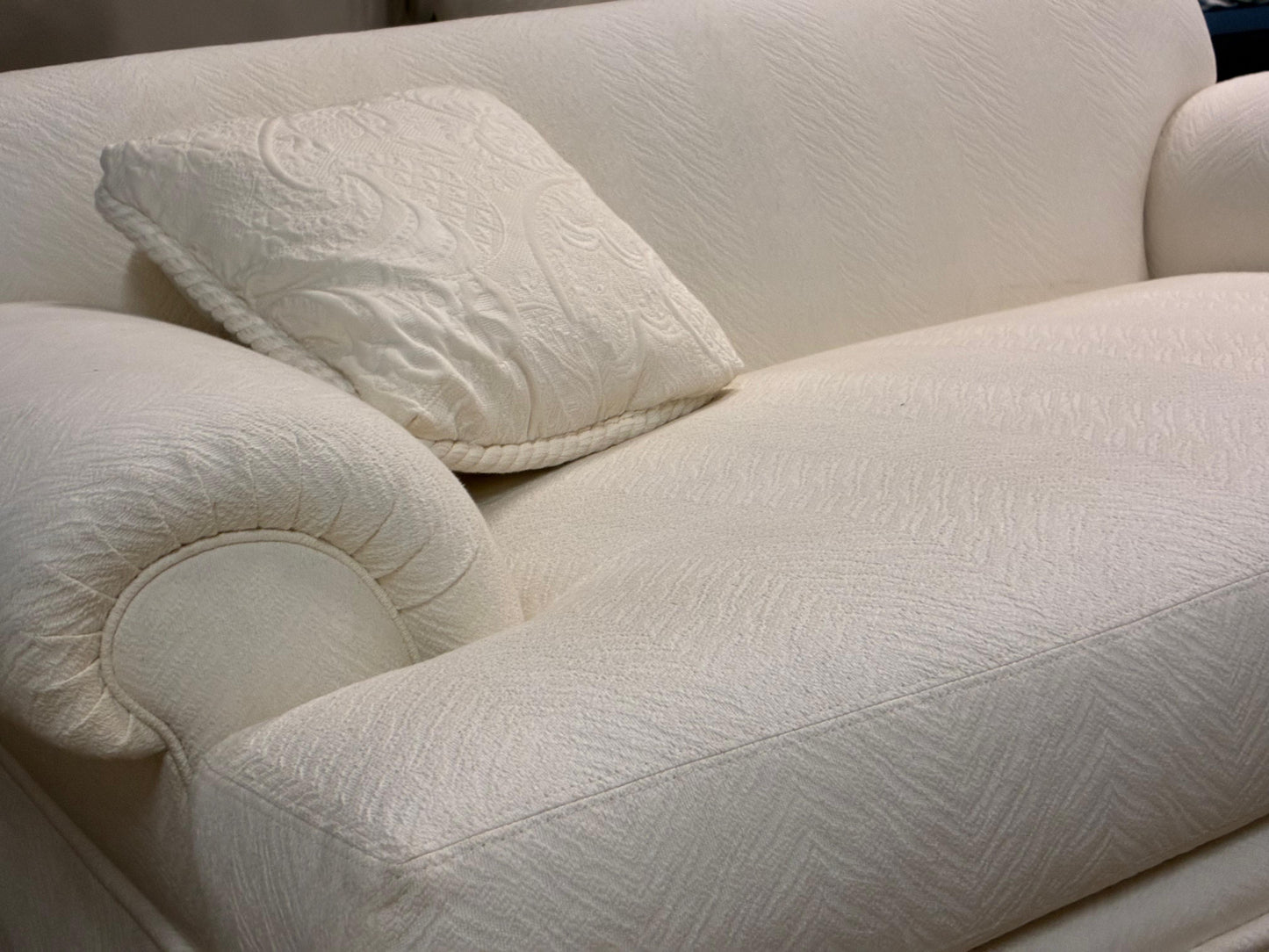 Hooker Designer Loveseats – Cream Fabric (Pair) USA MADE