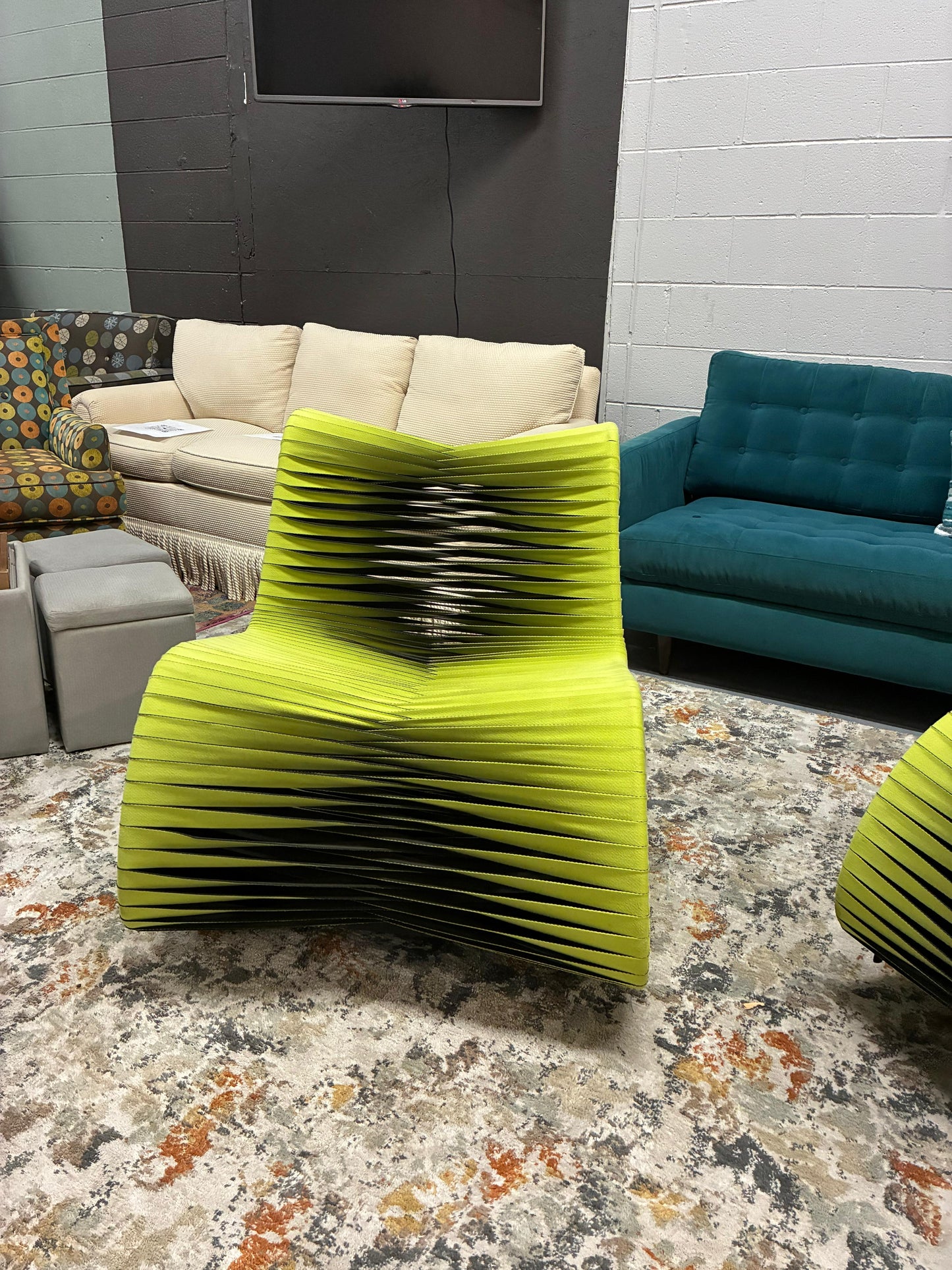 Pair of Modern Rope-Style Sculptural Chairs