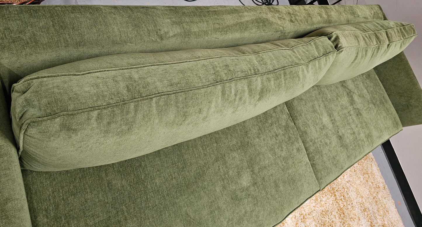 West Elm Olive Green Sofa