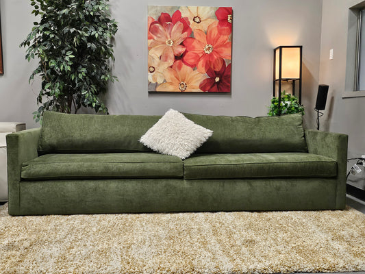 West Elm Olive Green Sofa