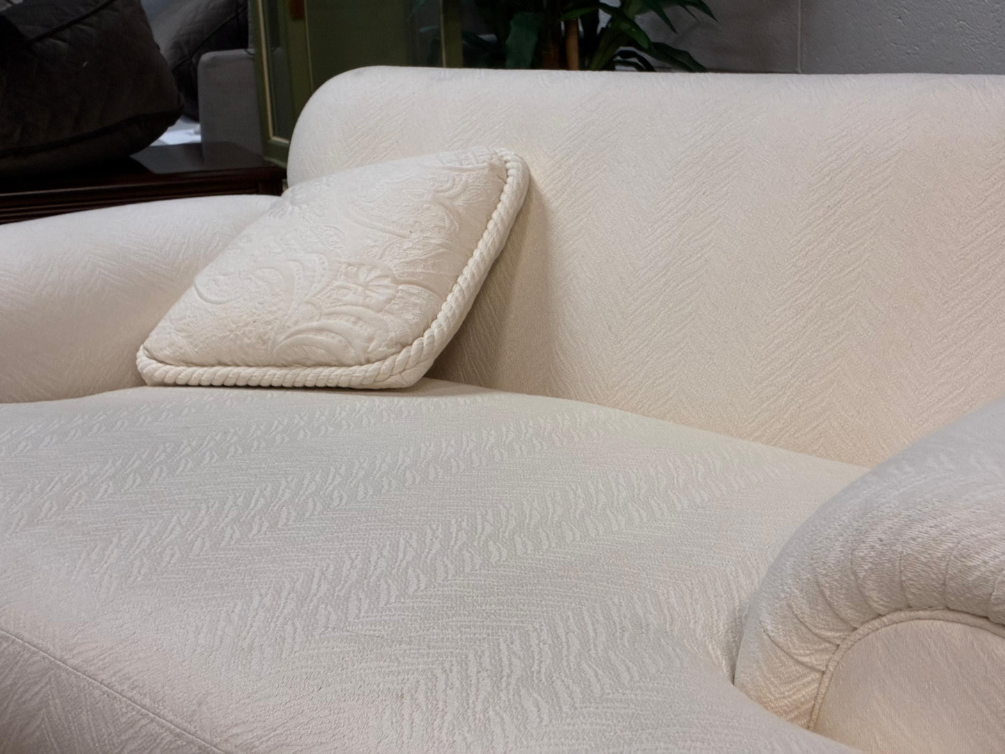 Hooker Designer Loveseats – Cream Fabric (Pair) USA MADE