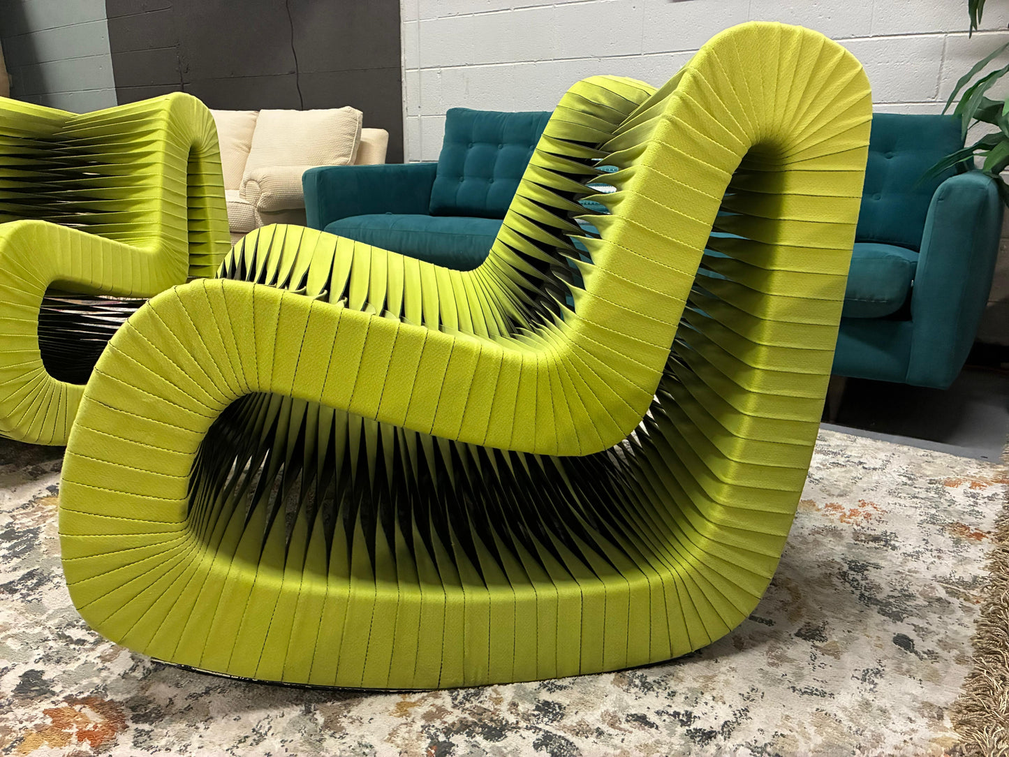 Pair of Modern Rope-Style Sculptural Chairs