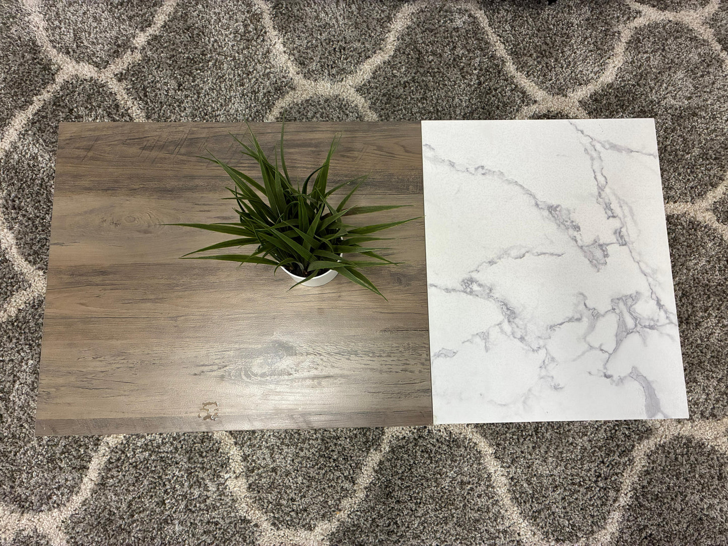 🤎 Modern Coffee Table w/ Storage + Faux Marble Top | Clean & Stylish