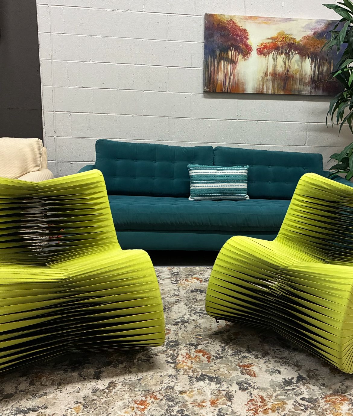 Pair of Modern Rope-Style Sculptural Chairs
