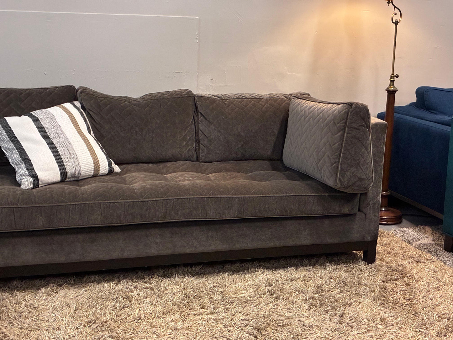 “Mid-Century Modern Velvet Sectional- US MADE