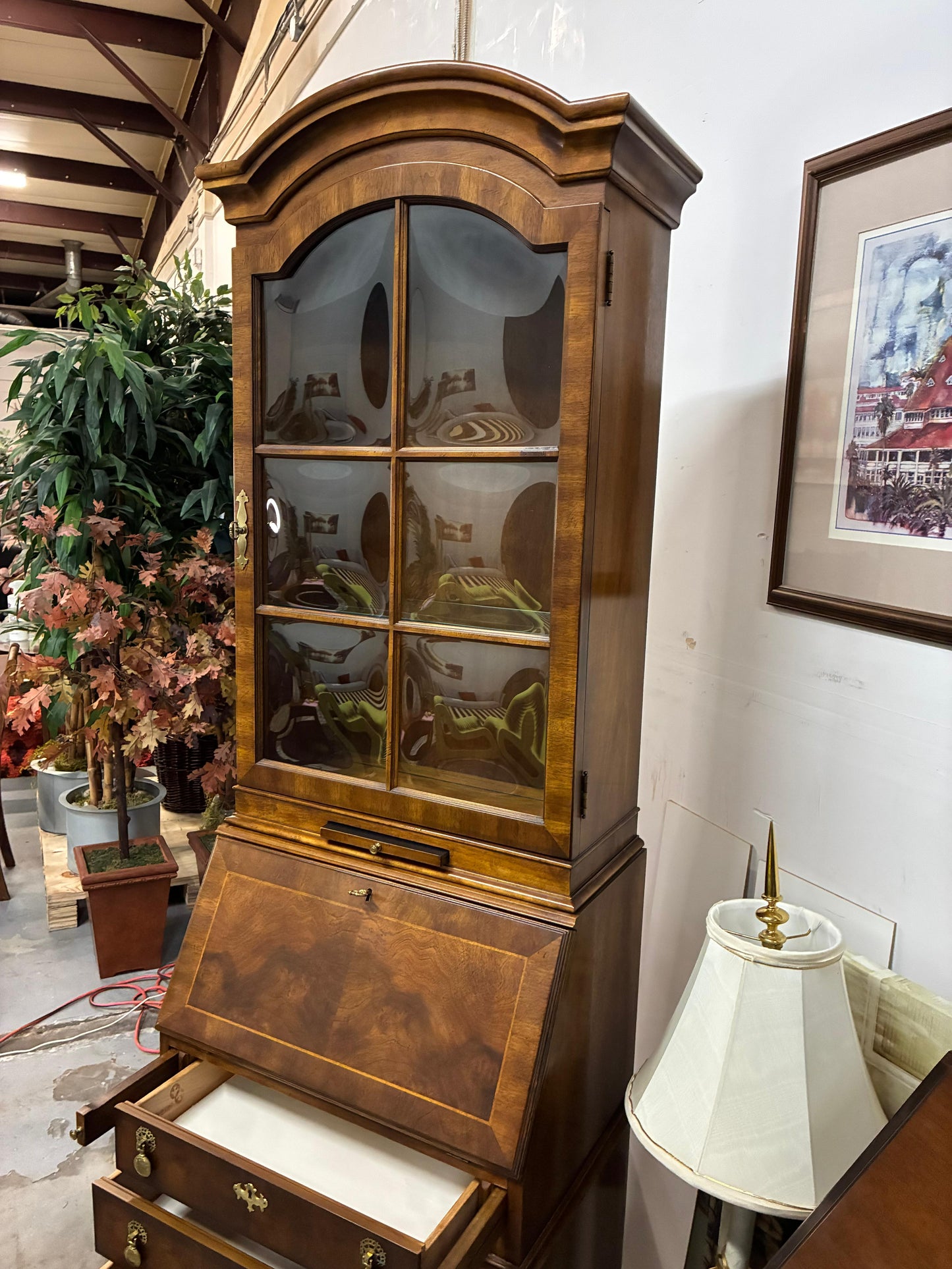 Drexel Heritage Illuminated Secretary Desk & Hutch – Et Cetera Collection