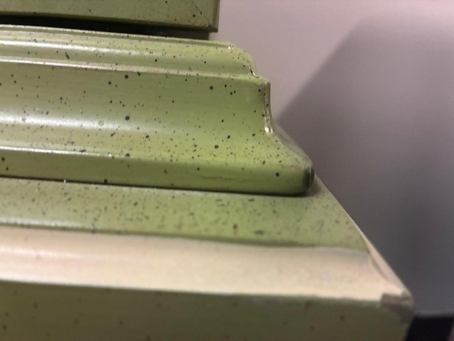 Sage Green Glass Display Cabinet with Interior Light