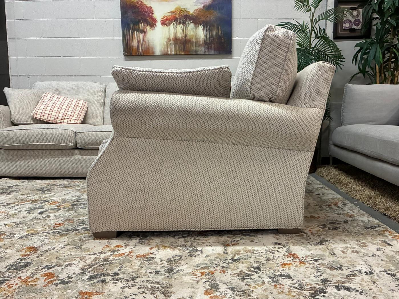 Camden Collection Beige Sectional – Rolled Arms | Made in USA