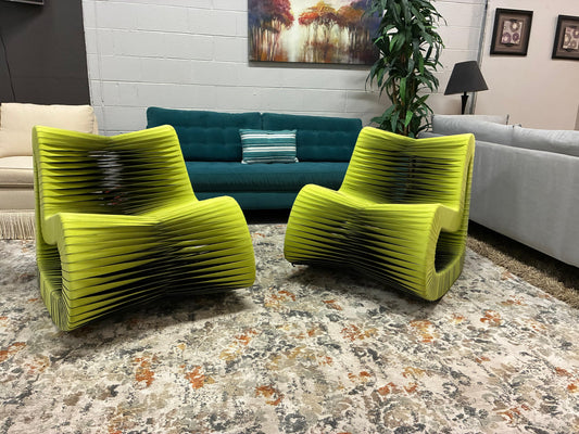Pair of Modern Rope-Style Sculptural Chairs
