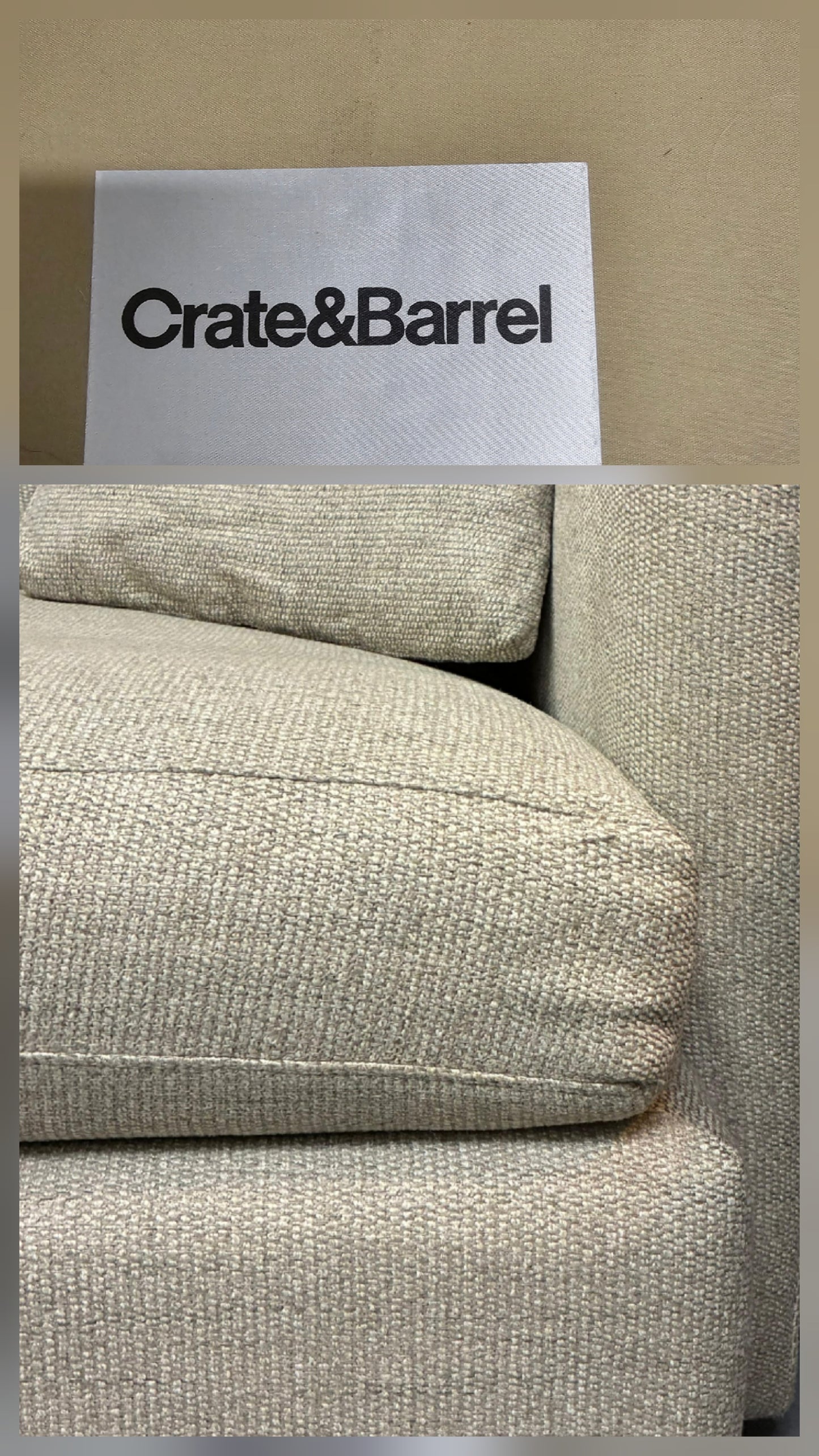 Crate & Barrel L-Shape Sectional Sofa
