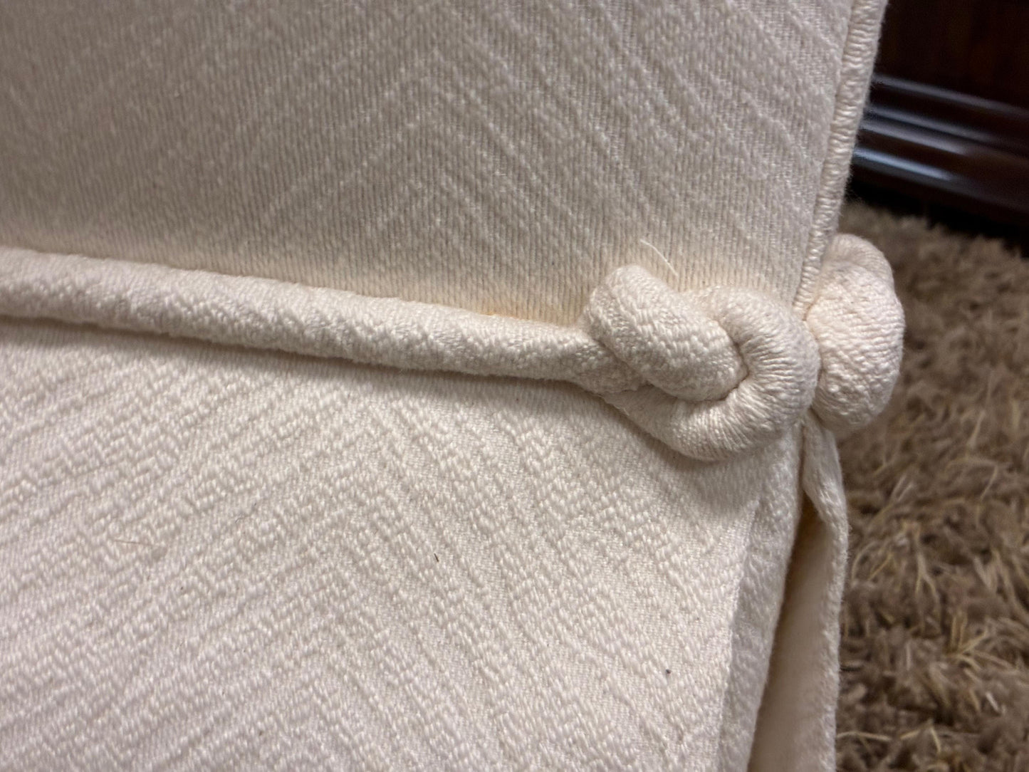 Hooker Designer Loveseats – Cream Fabric (Pair) USA MADE