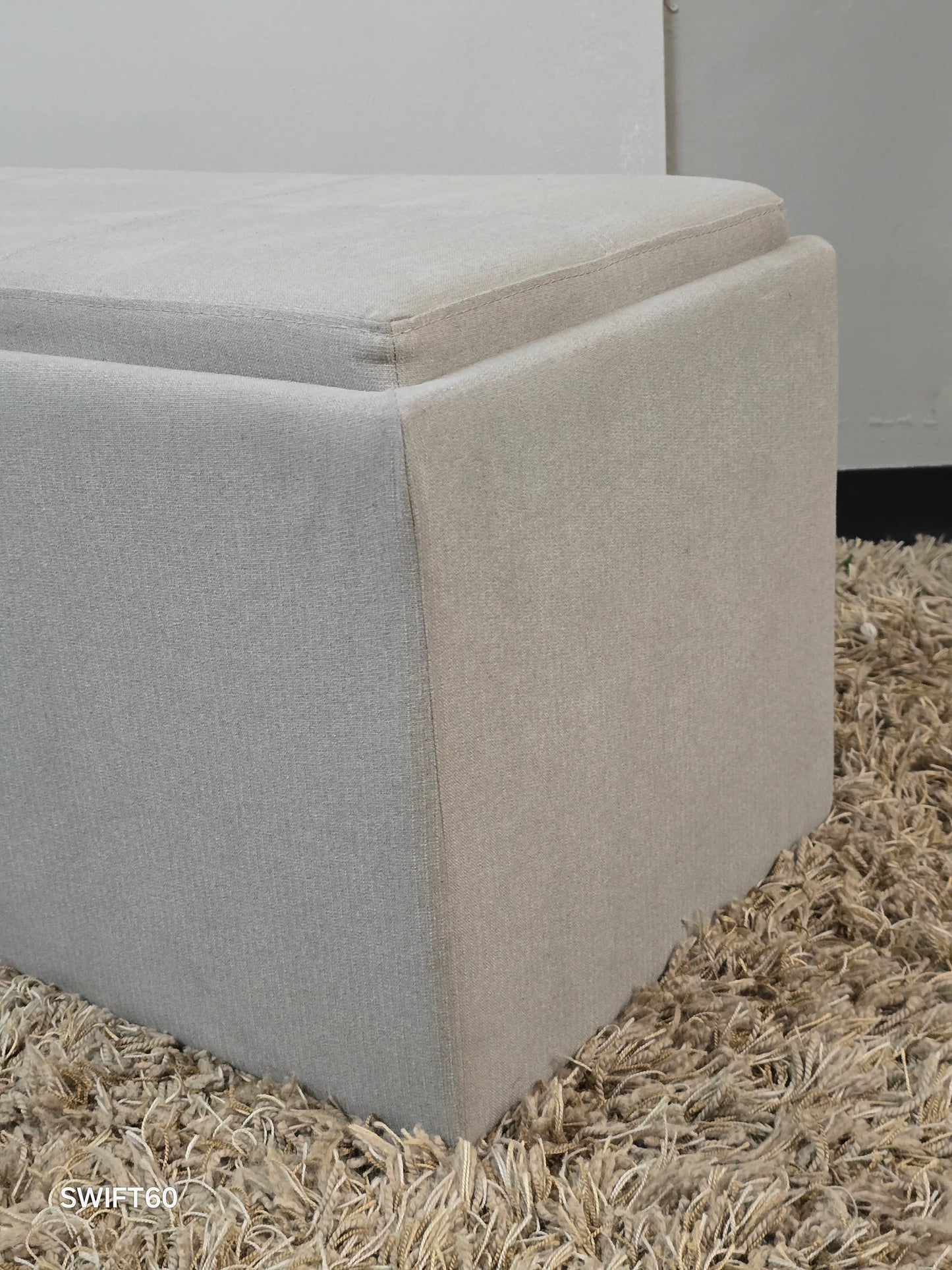Reversible Coffee Table with Dual Tray Top & Two Hidden Cube Ottomans