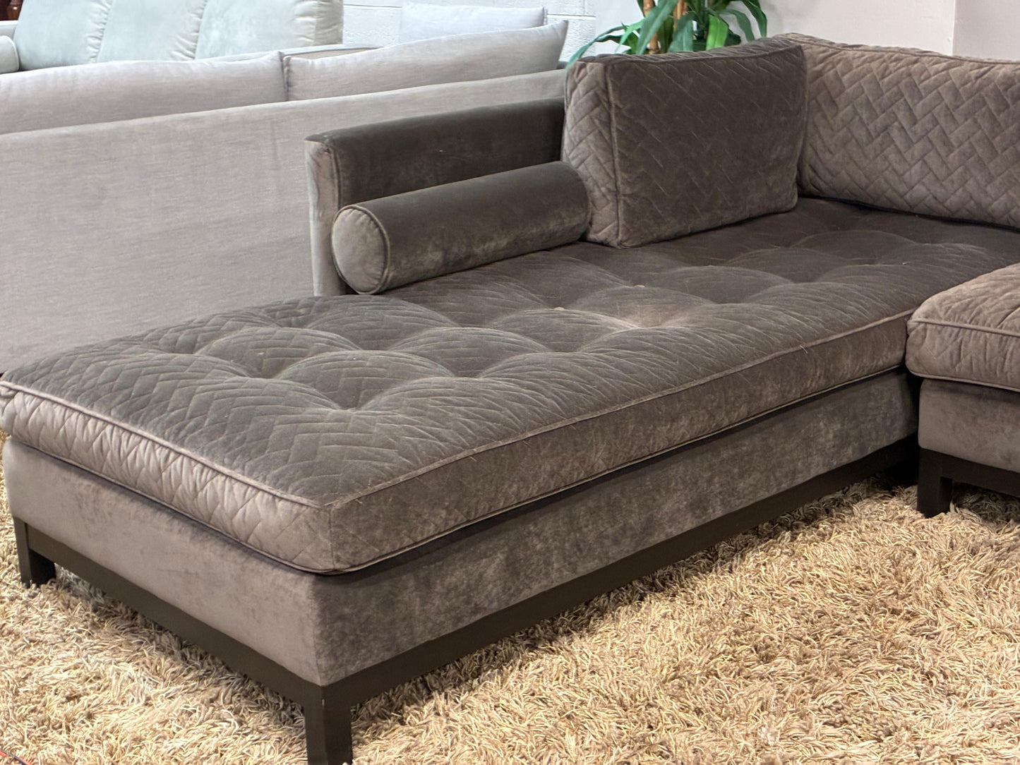 “Mid-Century Modern Velvet Sectional- US MADE