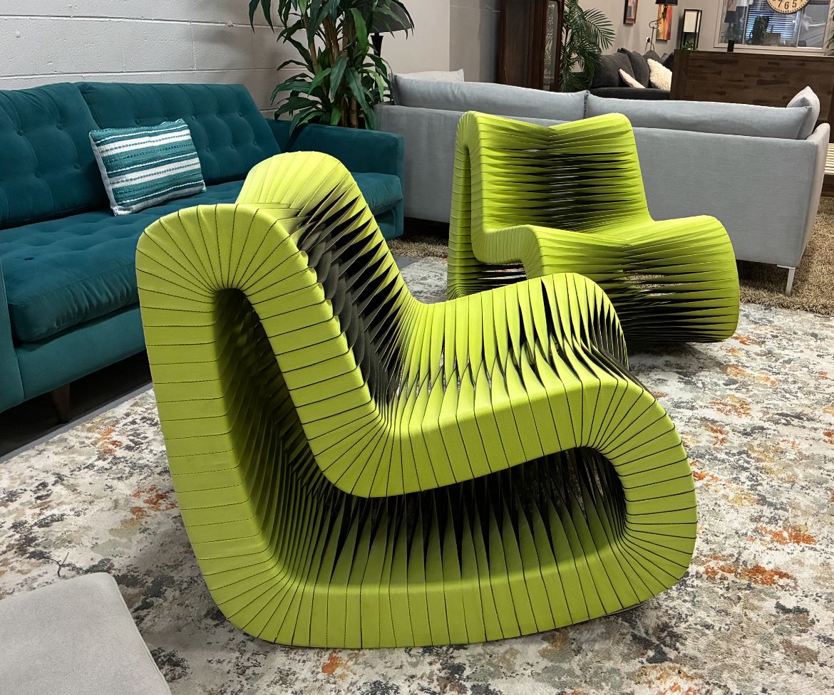 Pair of Modern Rope-Style Sculptural Chairs