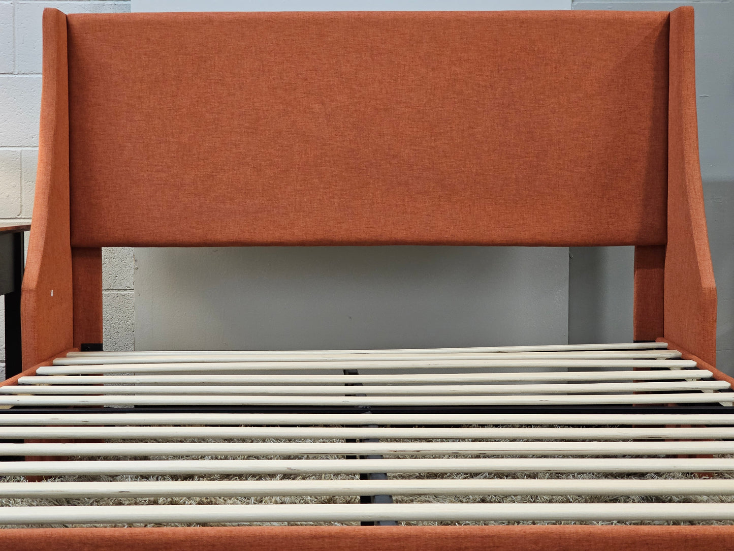 Modern Upholstered Bed – Burnt Orange